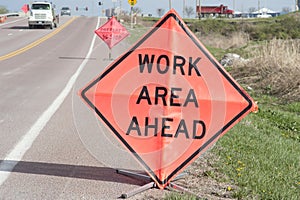 Roadside Work Ahead Signs