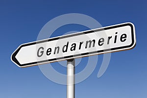 Roadsign of the french gendarmerie photo