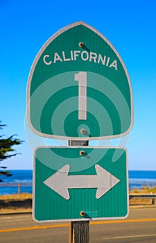 Roadsign, Pacific Coast Highway, California State Route 1