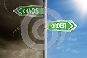 Roadsign to chaos and order