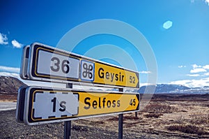 Roadsigns in Iceland