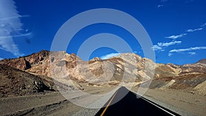 Roadway through Artists Pallete, Death Valley National Park, California