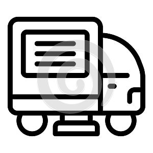 Roadway cleaning machine icon outline vector. Hygiene maintenance vehicle