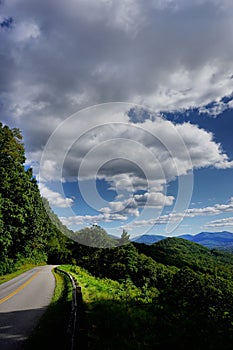 Roadway leading up mountain