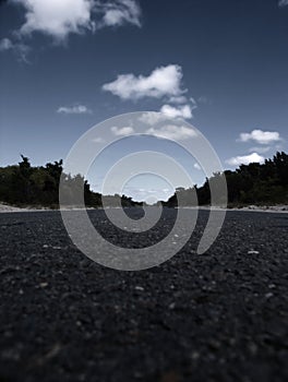 Roadway at night photo