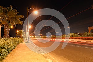 Roadway at night photo