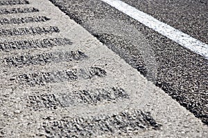 Roadway shoulder rumble strips photo