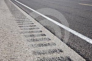 Roadway shoulder rumble strips photo