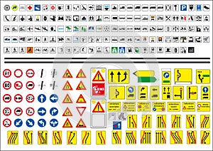 Roadway sign icons