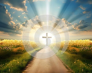 The roadway to the Kingdom of Heaven leads to salvation and paradise with God.