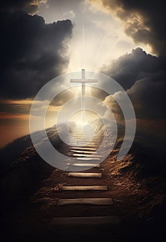 The roadway to the Kingdom of Heaven which leads to salvation and paradise with God