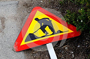 Roadwork sign