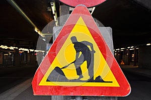 Roadwork traffic sign