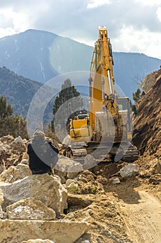 Roadworks in Bhutan