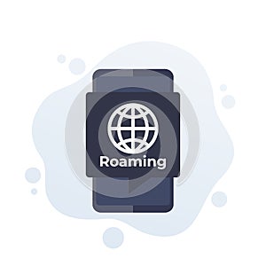 roaming icon with a smart phone
