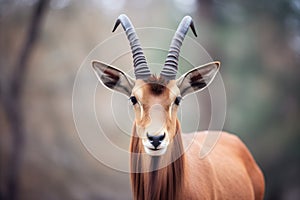 roan antelope with distinctive mane