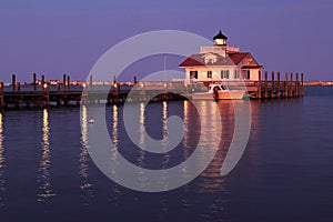 The Roanoke Marshes Lighthouse in North Carolina