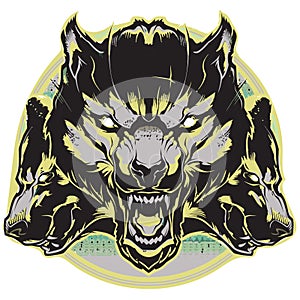 Roaring angry panther vector illustrator for t-shirt design