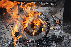 Roaring camp fire