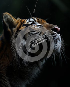 Roaring into the Digital World: A Tiger\'s Unique Profile Backgro