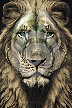 Roaring Eternity: Digital Lion Artwork Compilation photo