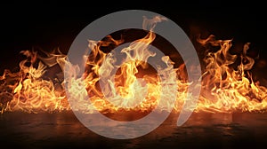 A Roaring Fire Blaze. AI generated