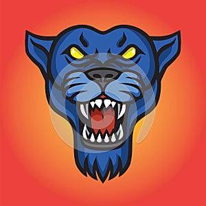 Roaring Jaguar Panther Logo Vector