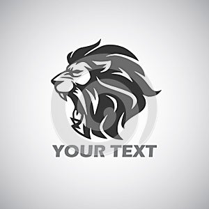 Roaring Lion Logo Mascot Vector