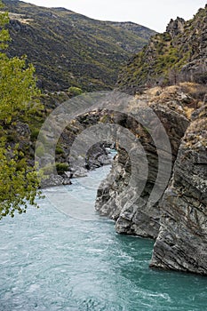 The Roaring Meg (Te Wai a Korokio), Kawarau River, Central Otago, south island of New Zealand