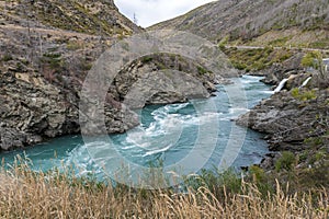 The Roaring Meg (Te Wai a Korokio), Kawarau River, Central Otago, south island of New Zealand