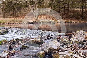 Roaring river water-fall photo