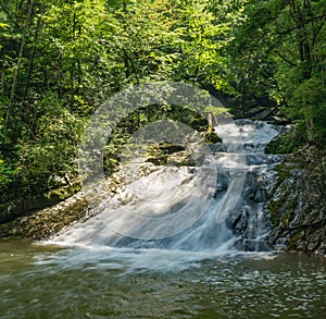 Roaring Run Creek Waterfalls in Virginia, USA