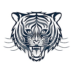 Roaring tigress - stylized tattoo