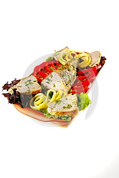 Roast atlantic tuna with vegetables
