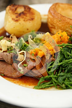 Roast beef dinner