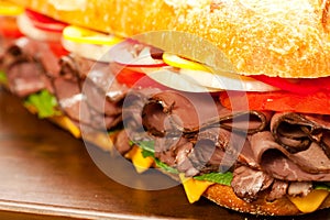 Roast beef sandwich photo