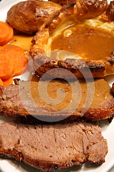 Roast beef and Yorkshire pudding macro