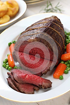 Roast beef with yorkshire pudding
