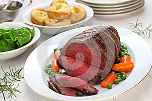 Roast beef with yorkshire pudding