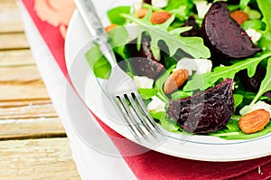 Roast Beet, Almond, Feta and Rocket Salad