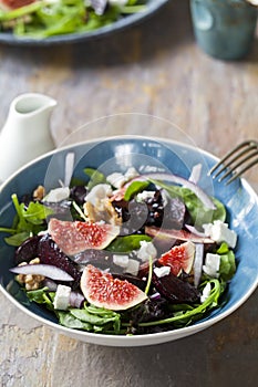 Roast beetroot, figs and feta salad