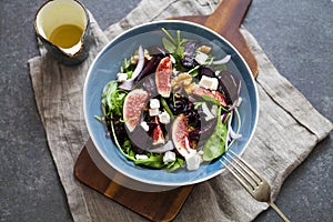 Roast beetroot, figs and feta salad