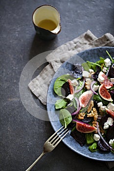 Roast beetroot, figs and feta salad