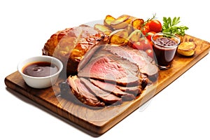 Roast board meat cooked food steak barbecue meal beef dinner