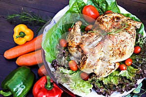 Roast chicken, The aroma herbs in the food helps to eat more.