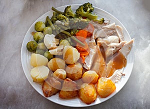 Roast chicken dinner