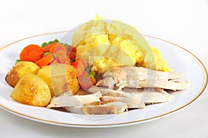 Roast chicken dinner