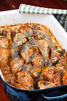 Roast chicken drumsticks