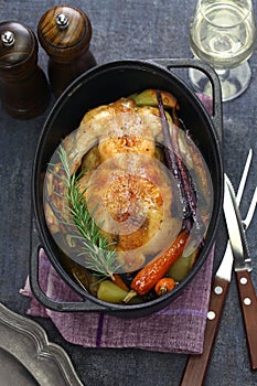 Roast chicken in dutch oven