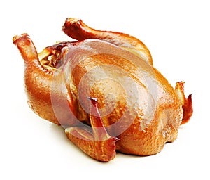 Roast chicken isolated photo